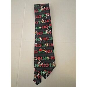 Looney Tunes Taz Vintage Christmas Tie. Bugs Bunny Daffy‎ Duck Holiday